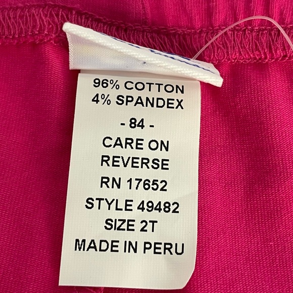 Florence Eiseman Girls Pink Stretch Capris 2T NWT - Picture 6 of 7